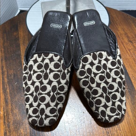 Coach Black Mules with Open Back - Picture 1 of 8